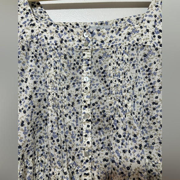 Rails Pippa Watercolour  buds Blue and Cream Floral baby doll dress Size M - Picture 11 of 11